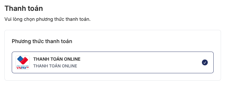Hướng dẫn thanh toán